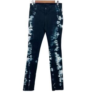 J Brand Pencil Leg Jeans Womens 26 Tie Dye Low Rise Grunge Retro Hippie‎ Y2K
